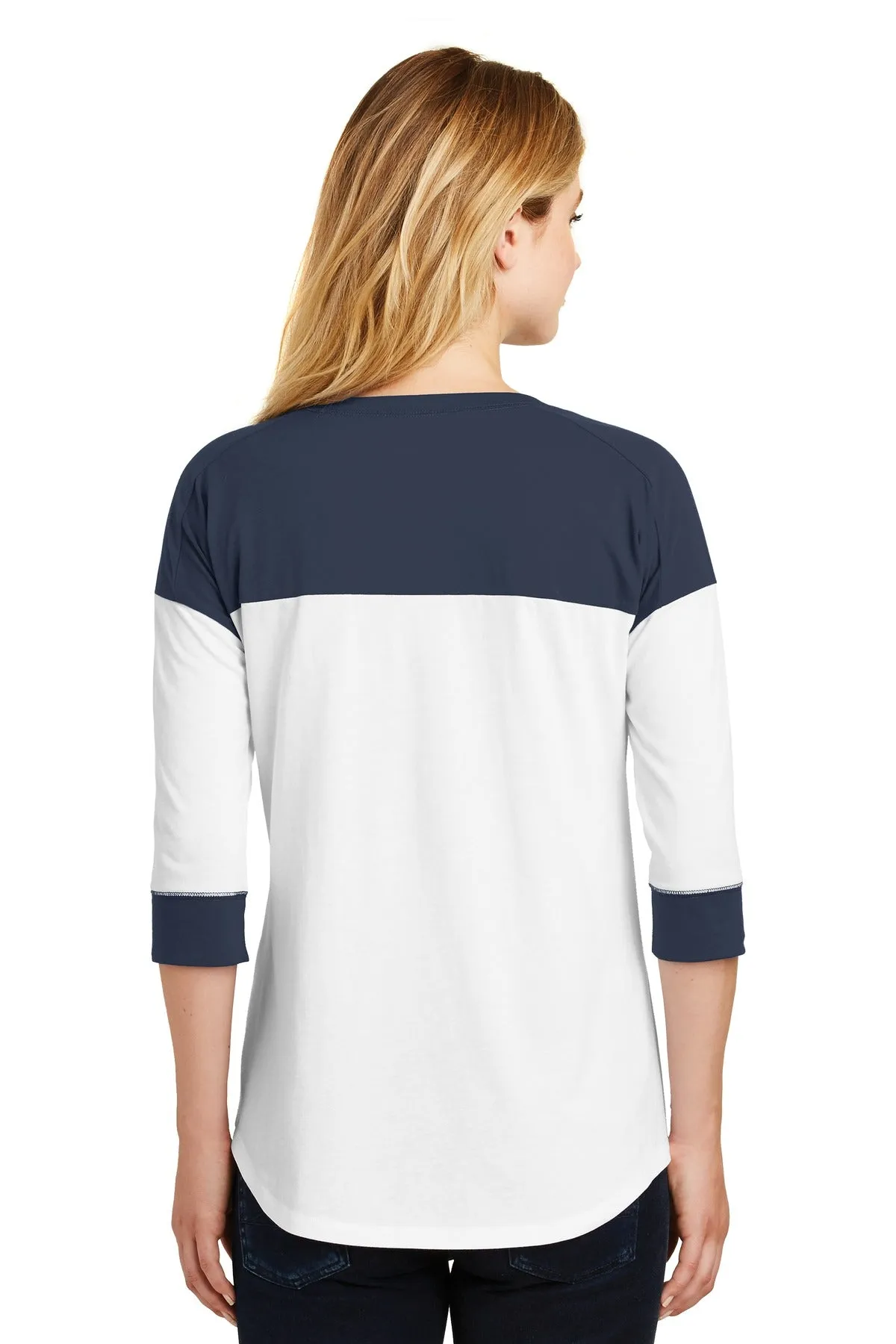 New Era Ladies Heritage Blend 3/4-Sleeve Baseball Raglan Tee. LNEA104