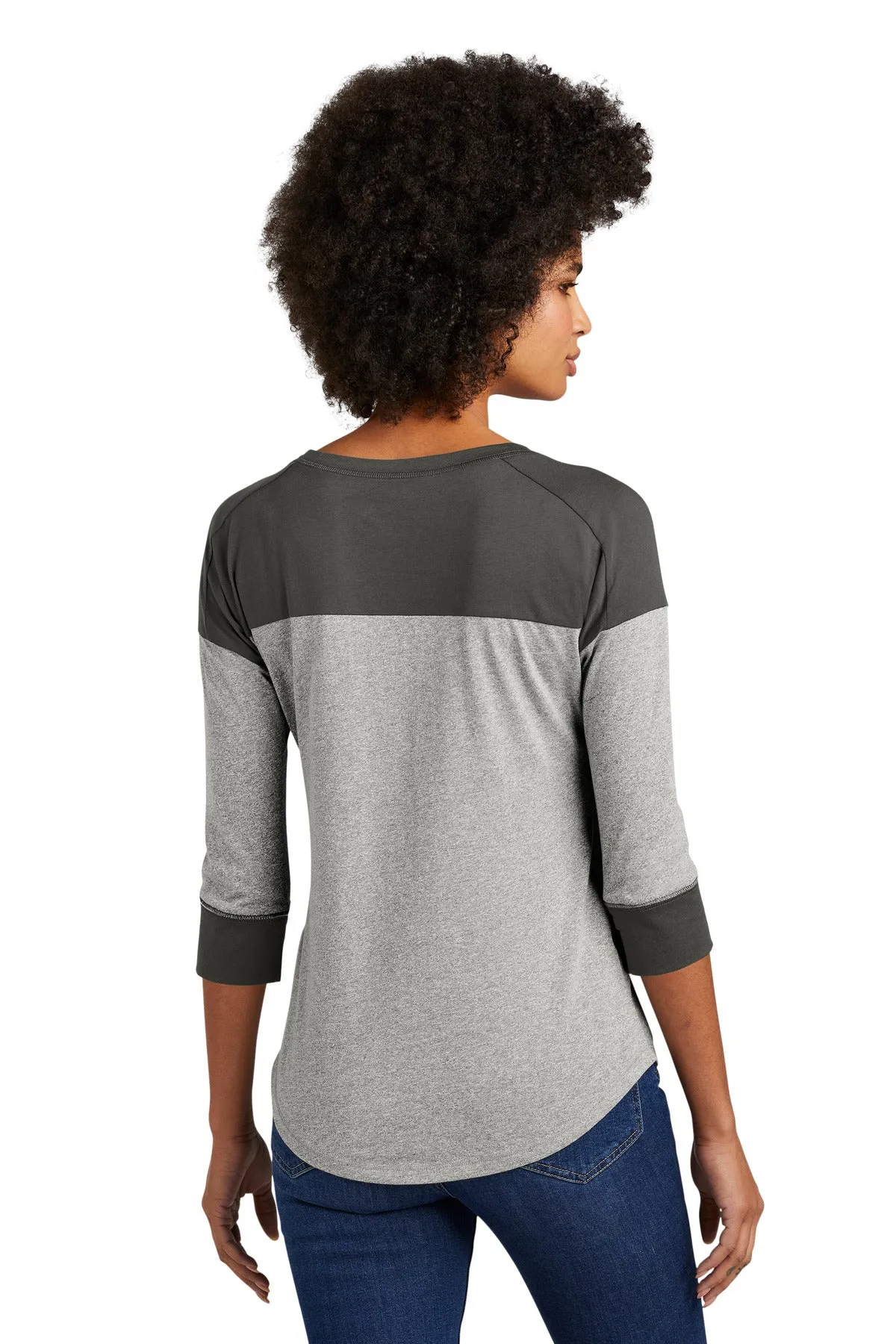 New Era Ladies Heritage Blend 3/4-Sleeve Baseball Raglan Tee. LNEA104