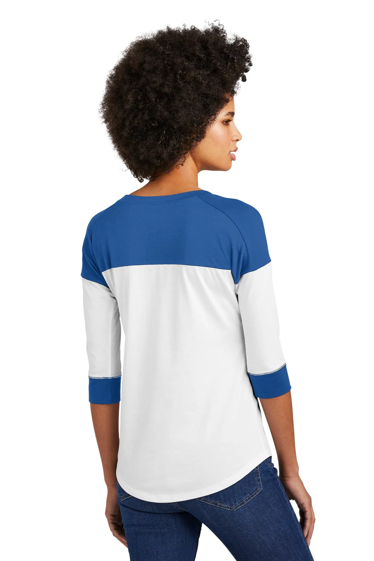 New Era Ladies Heritage Blend 3/4-Sleeve Baseball Raglan Tee. LNEA104