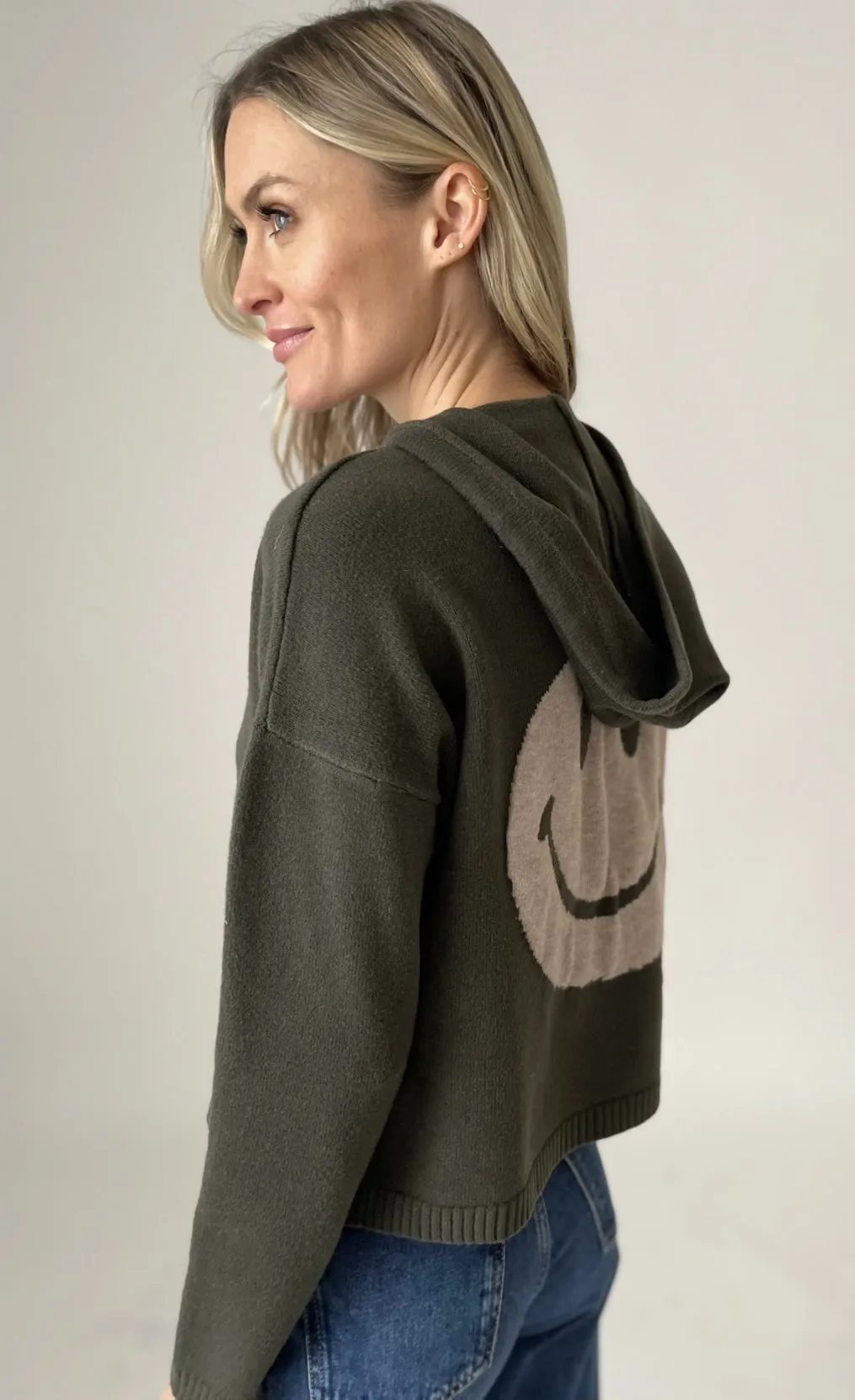Olive Good Mood Hoodie