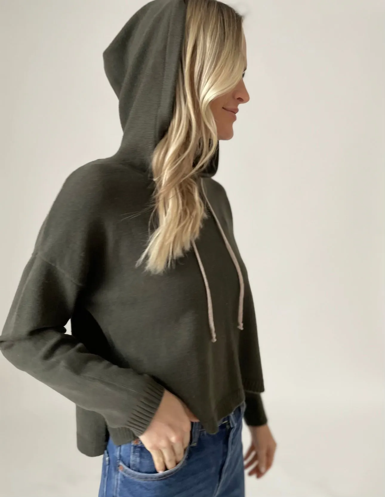 Olive Good Mood Hoodie