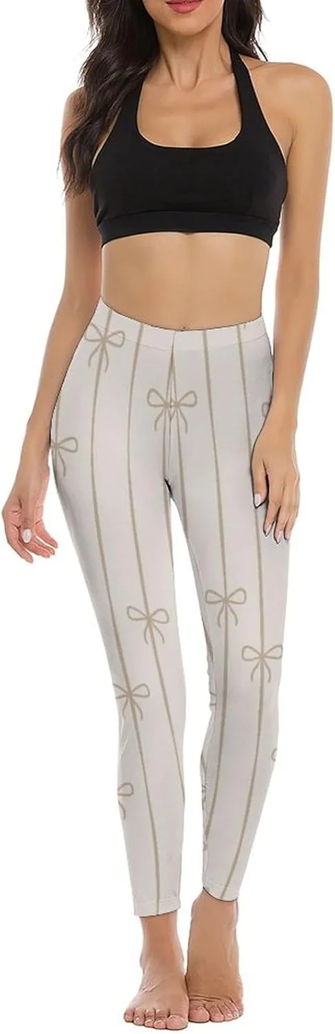 Pastel Colorful Stripes Leggings Workout Leggings for Women Tummy Control