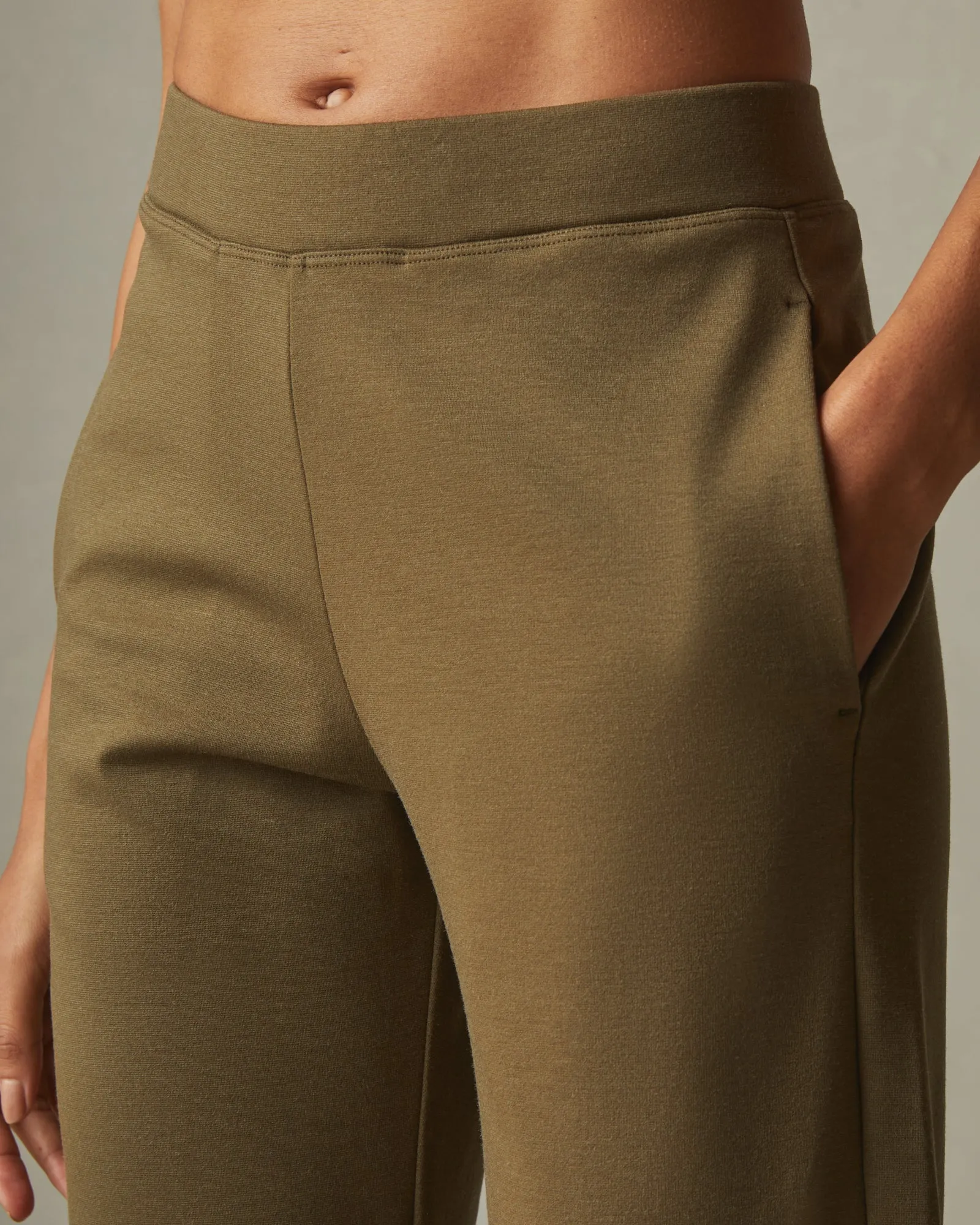 Ponte Straight Pant - Beech