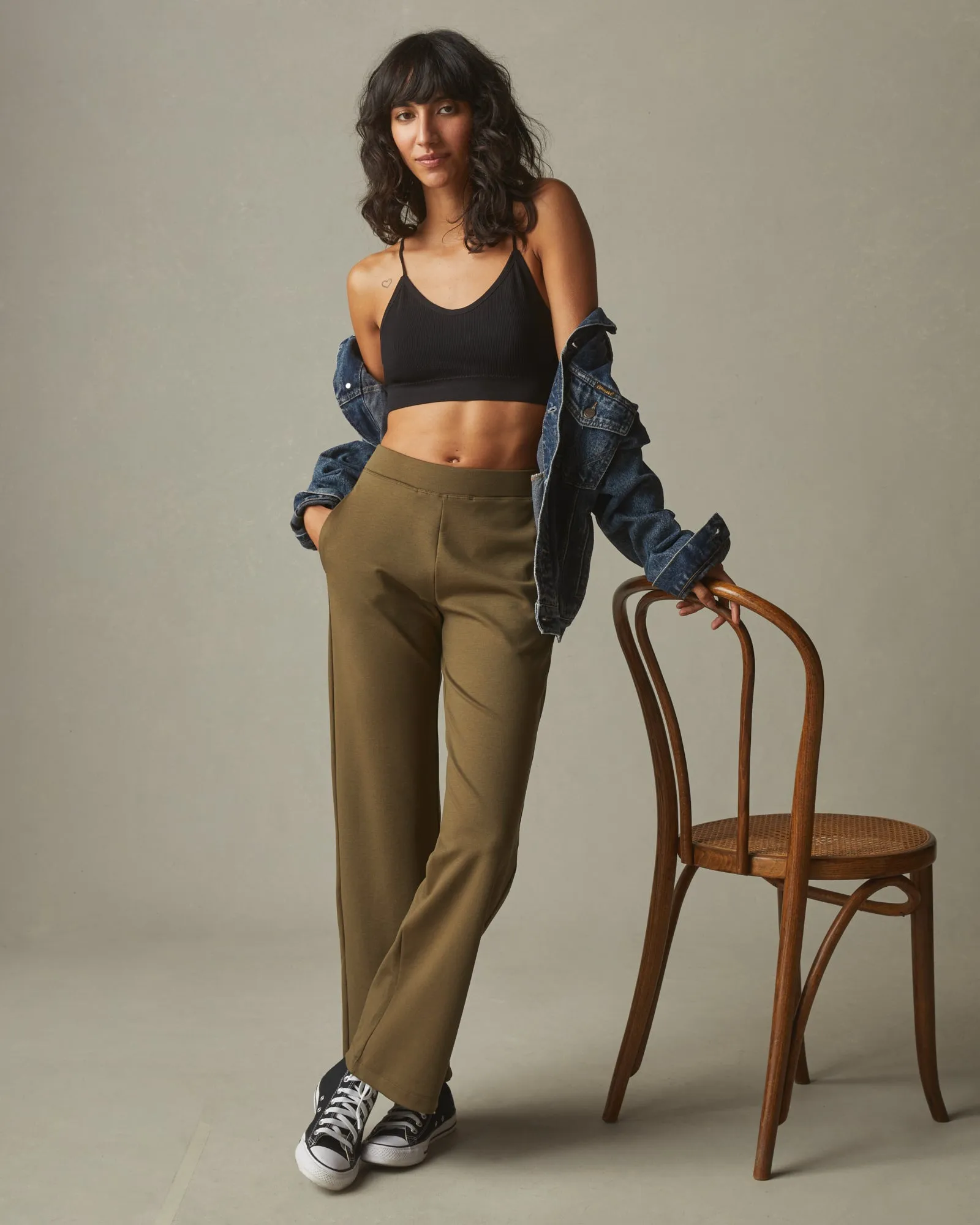 Ponte Straight Pant - Beech