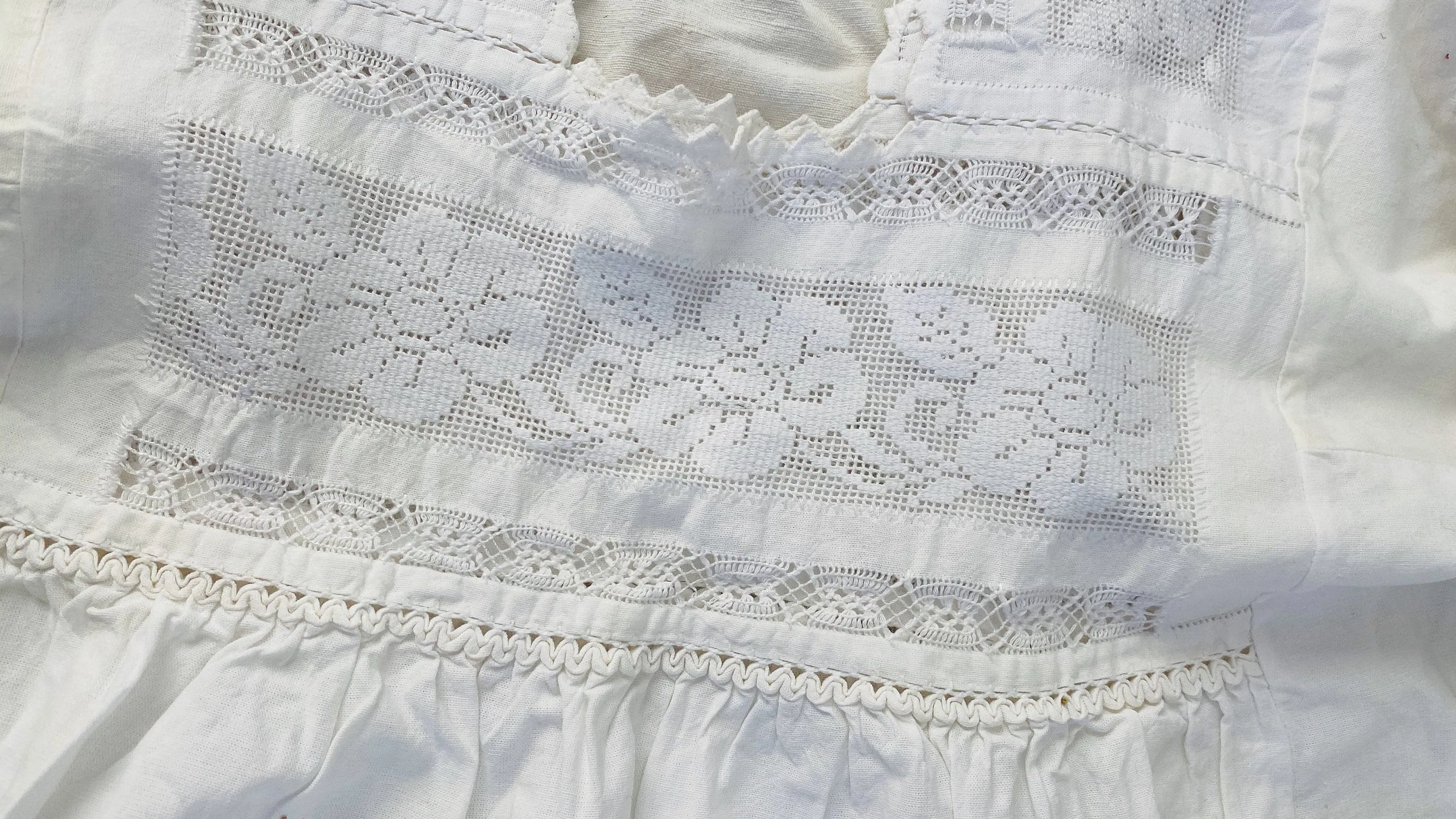 Purepecha Deshilada Blouse. All Cotton. 0085