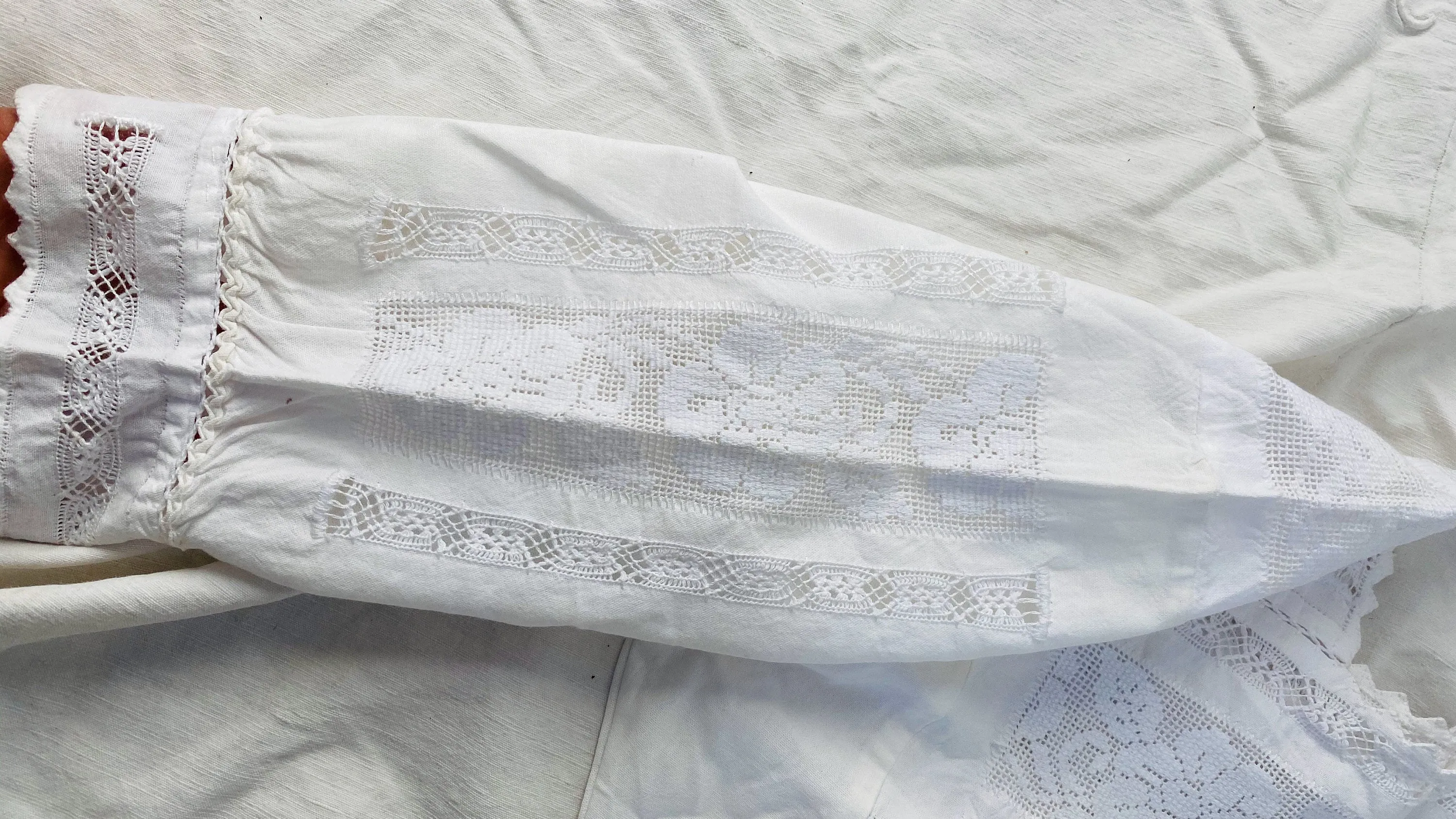 Purepecha Deshilada Blouse. All Cotton. 0085