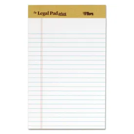 "the Legal Pad" Plus Ruled Perforated Pads With 40 Pt. Back, Narrow Rule, 50 White 5 X 8 Sheets, Dozen