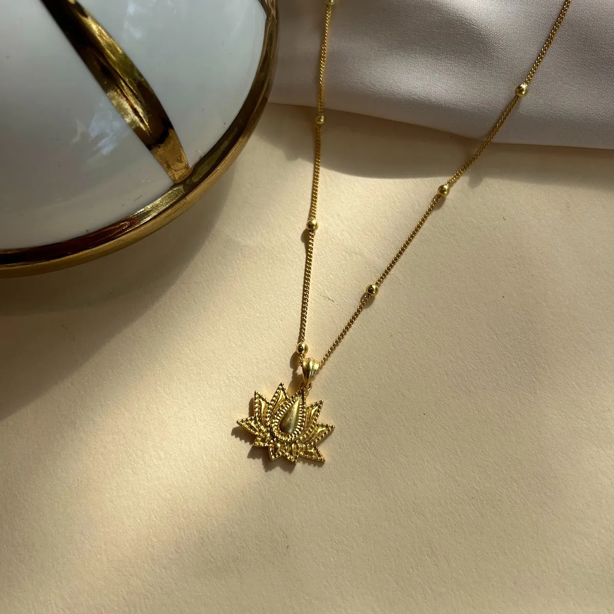 Rise to Shine Lotus Pendant Necklace