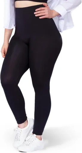 SHAPERMINT Leggings for Women Tummy Control - High Waisted Shapewear Leggings, Womens Plus Size, Thick Non-See-Through