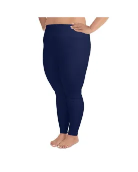 Solid Ocean Blue Plus Size Leggings