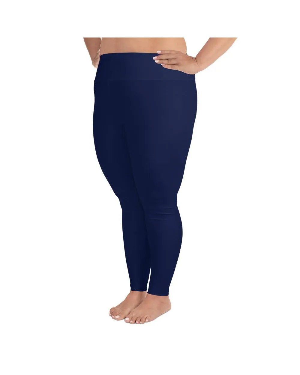 Solid Ocean Blue Plus Size Leggings