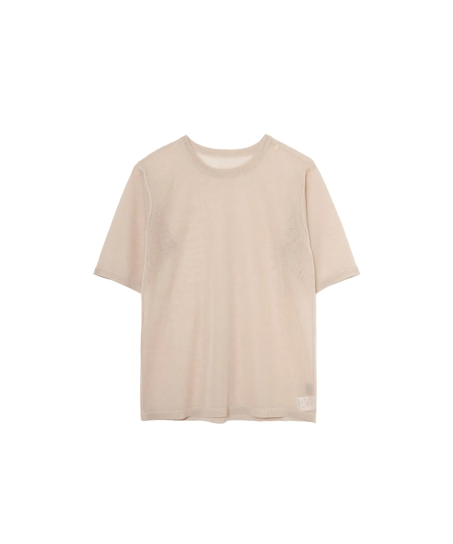 【WOMEN】ARCシアー5分袖ニットプルオーバー