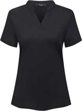 Women's Short Sleeve Golf Polo Shirts Tennis Shirts Sport T-Shirts Workout Tops