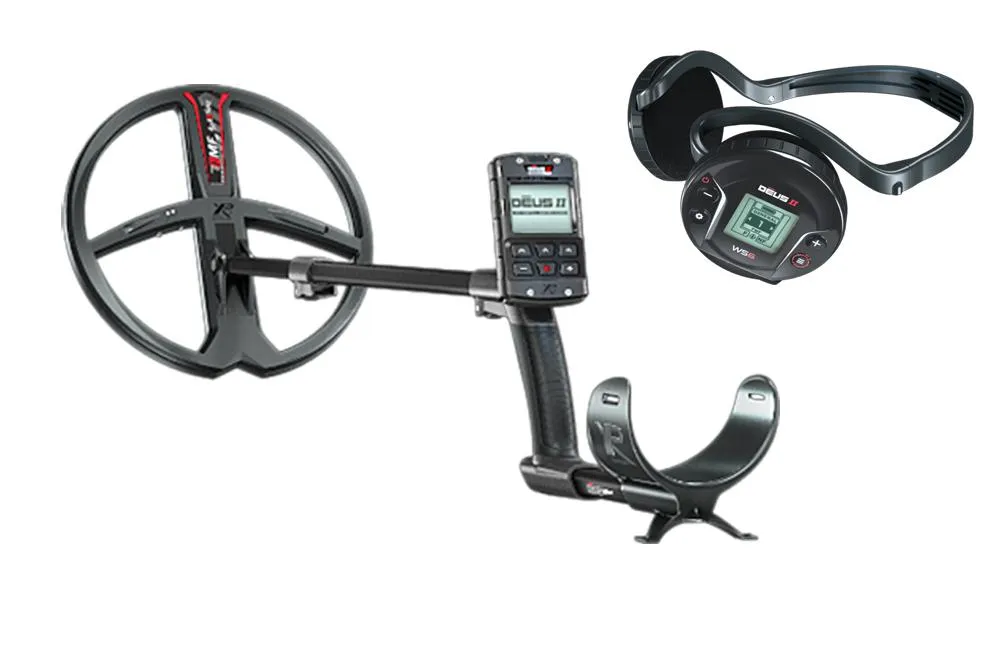 XP DEUS II FMF Metal Detector with 11" FMF Search Coil, WS6 Headphones, Remote, FREE MI-6 Pinpointer AND Backpack 240