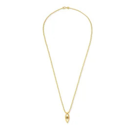 Yellow Gold Mainly Men Reflections Pendant with Black Diamonds